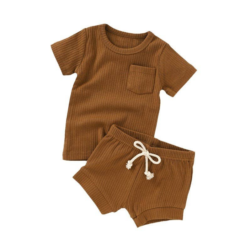 Casual Baby Korte Mouw Set Katoenen Zomer Outfit: