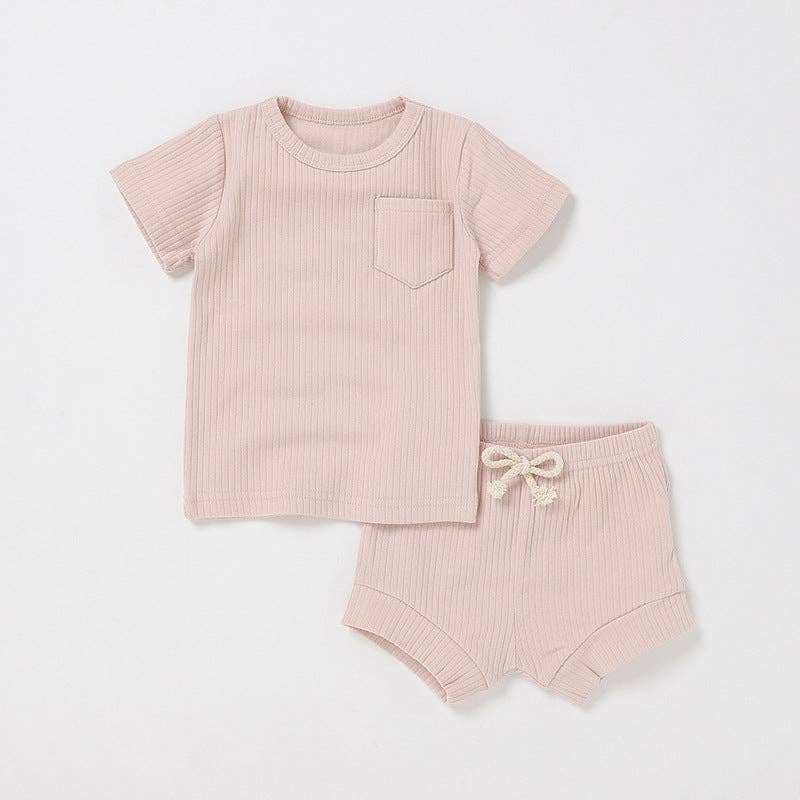 Casual Baby Korte Mouw Set Katoenen Zomer Outfit: 16#